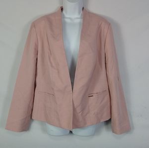 Womens Anne Klein Pastel Pink Blazer Size XL